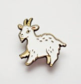 Goat Enamel Pin