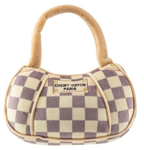 Checker Chewy Vuitton  Purse Toy