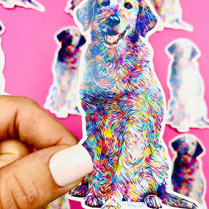 Colorful Labrador Sticker