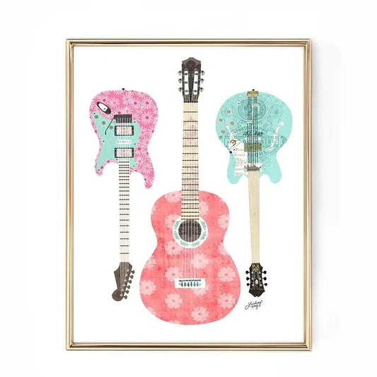 Guitar Collage 8x10 Print