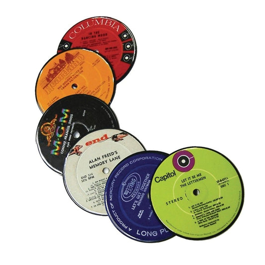 Vinyl Label Coasters set of 6