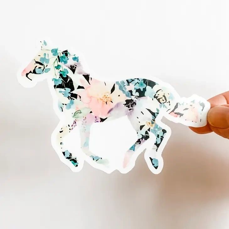 Floral Horse Sticker