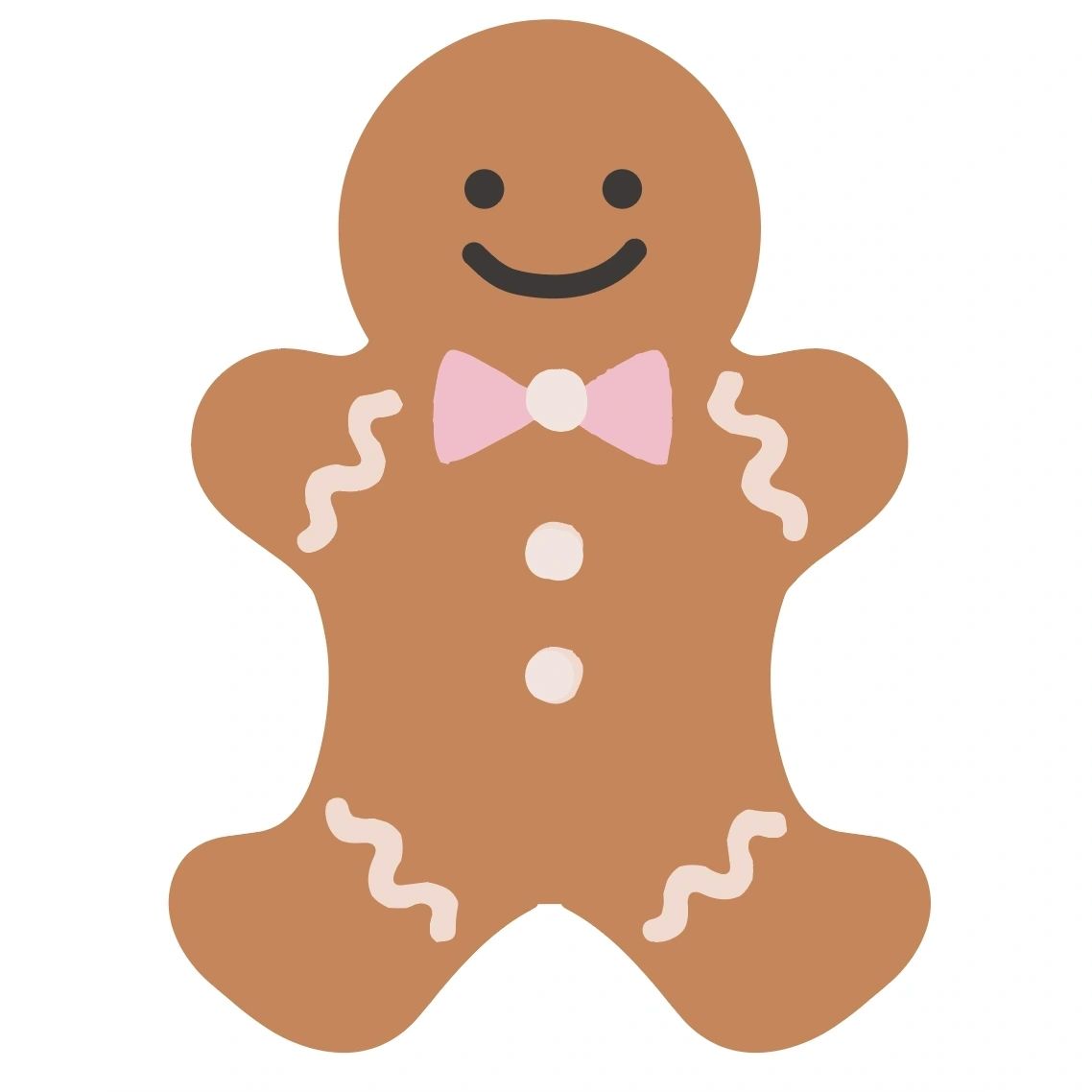 Gingerbread Man Vinyl Sticker