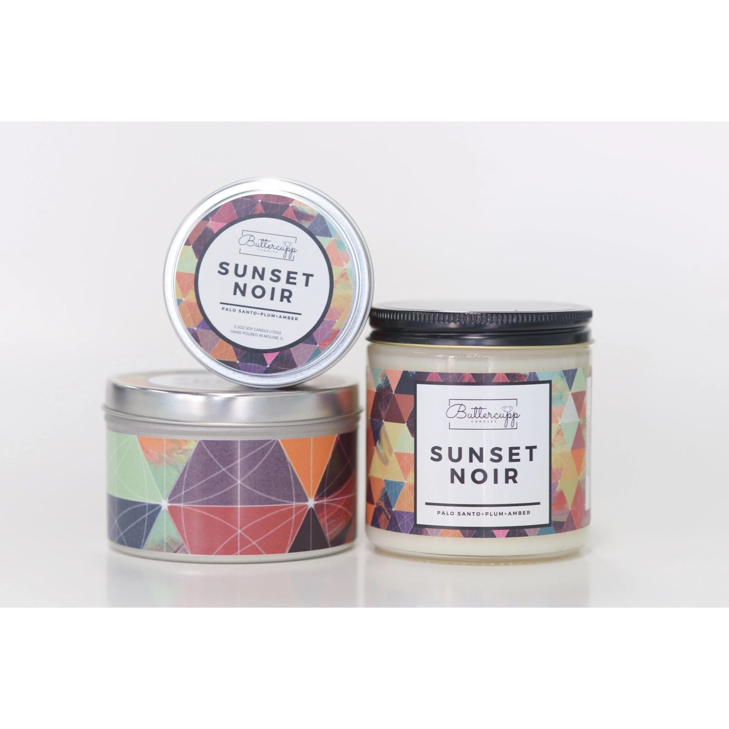 Sunset Noir 12.5 oz Soy Candle Tin