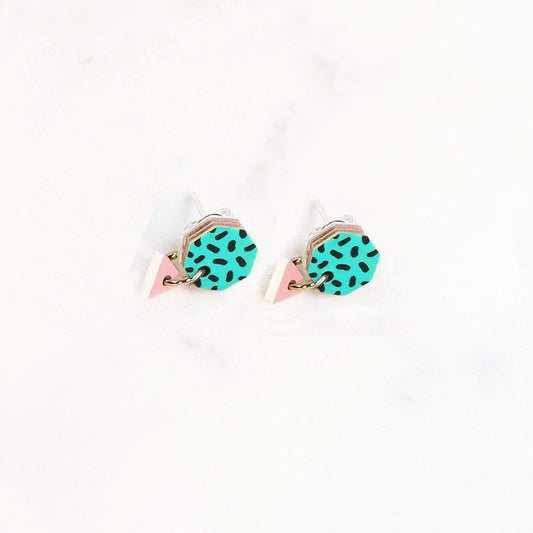 Poptagon Turquoise Earstuds