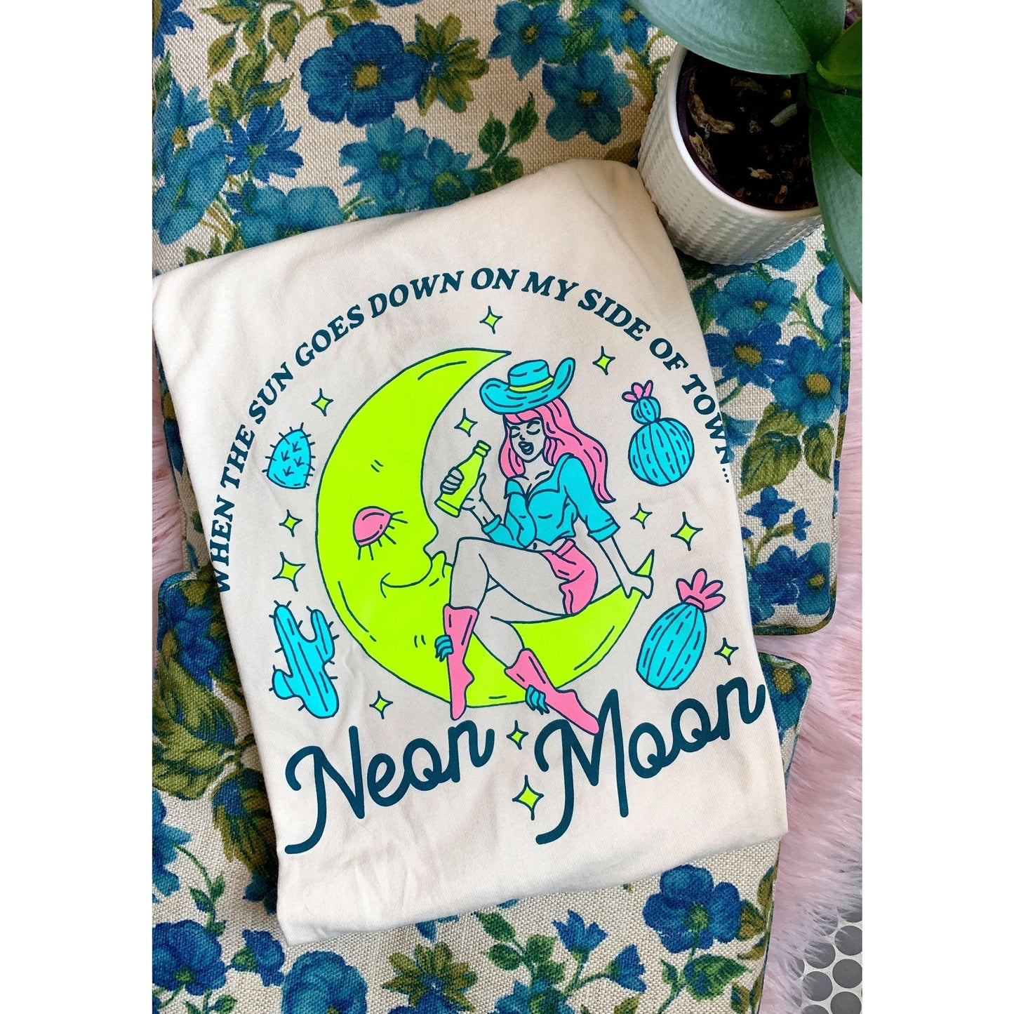 Neon Moon Cream Tee