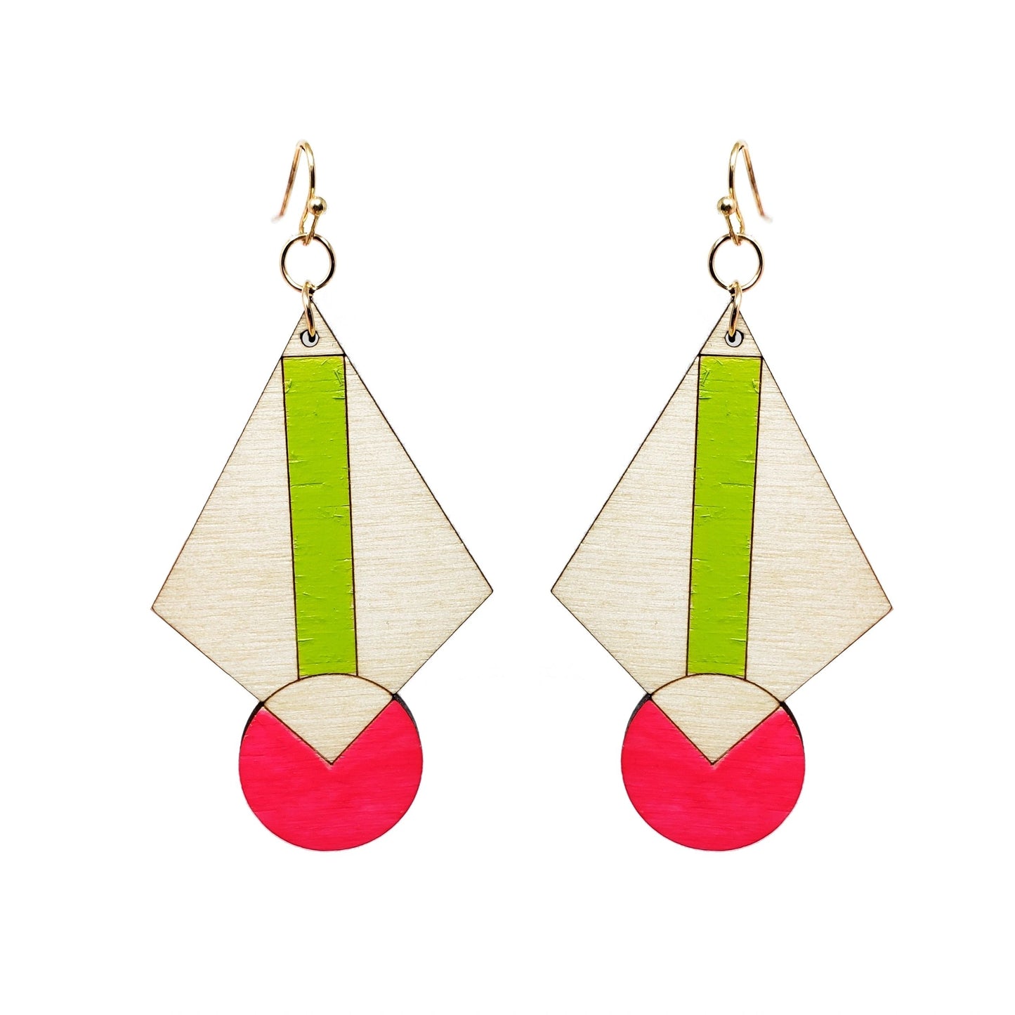 Neon Art Deco Earrings