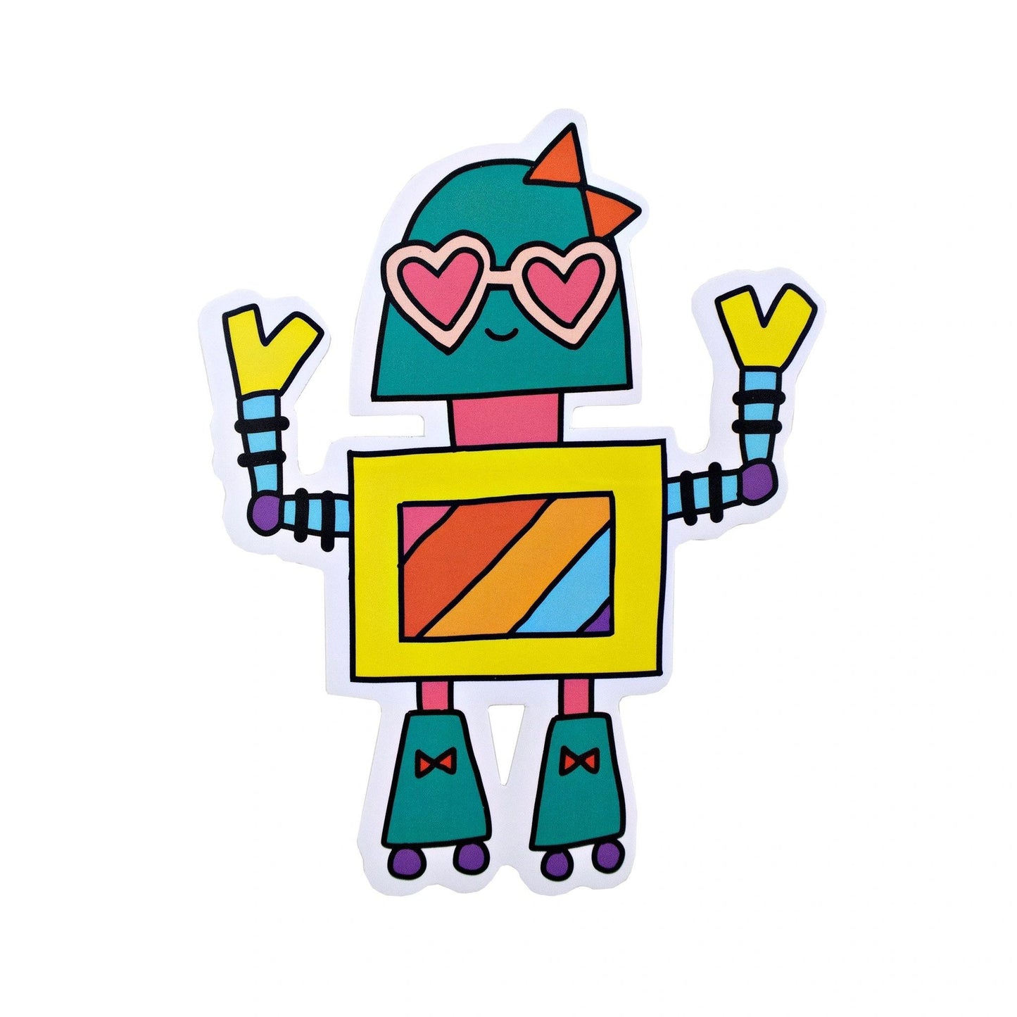 Roller Skate Robot Sticker